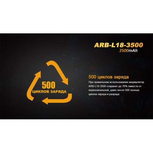 Акумулятор 18650 Fenix 3500 mAh Li-ion