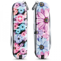 Складной нож Victorinox CLASSIC LE "Dynamic Floral" 58мм/1сл/7функ/цветн/чехол /ножн Складной нож Victorinox CLASSIC LE "Dynamic Floral" 58мм/1сл/7функ/цветн/чехол /ножн