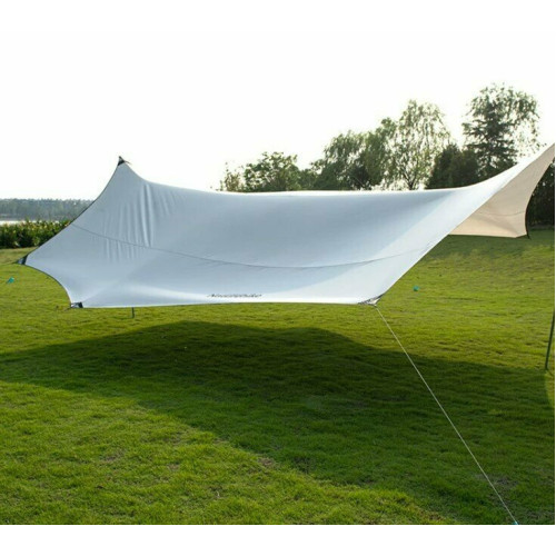 Тент для кемпінгу Naturehike Moraine NH19TM004, 150D / Silver Coated, 680*576 см, сірий (з двома стійками)