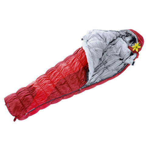 Спальний мішок Deuter Exosphere -4 ° L, fire-cranberry, правий