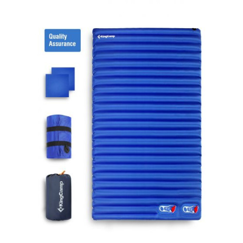 Надувний килимок KingCamp PUMP AIRBED SINGLE (KM3588) BLUE