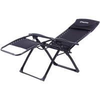 Шезлонг KingCamp Deckchair Enlarged Style (KC3903) Black