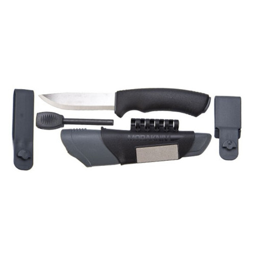 Ніж Morakniv Bushcraft Survival Нержавіюча сталь Чорний колір Кресало