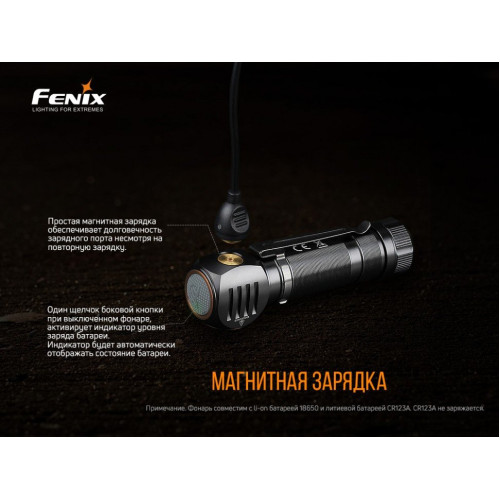 Ліхтар налобний Fenix HM61R + Складний ніж Ruike S22 Чорний