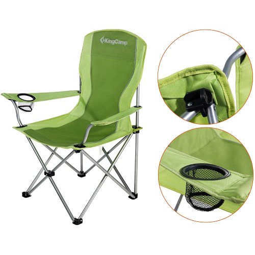 Шезлонг KingCamp Arms Chairin Steel (KC3818) Green