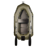 Лодка Bark В-210NK одноместная,гребная,передвижное сиденье,слань-книжка,навесной транец