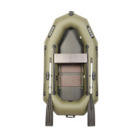Лодка Bark В-220CD одноместная, гребная, передвижное сиденье, реечный настил