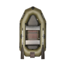 Лодка Bark В-230ND двухместная, гребная, передвижные сиденья, реечный настил, навесной транец
