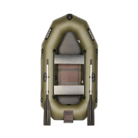 Лодка Bark В-230NDK двухместная, гребная, передвижные сиденья, реечный настил, навесной транец