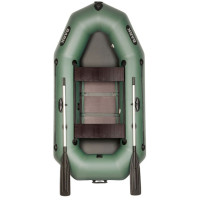 Лодка Bark В-250D двухместная, гребная, передвижные сиденья, реечный настил