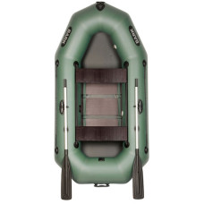 Лодка Bark В-250D двухместная, гребная, передвижные сиденья, реечный настил