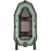 Лодка Bark В-250ND  двухместная, гребная, передвижные сиденья, реечный настил, навесной транец