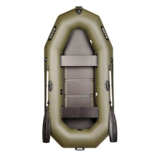Лодка Bark В-260 двухместная, гребная, фикс.сиденья, реечный настил