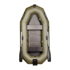 Лодка Bark B-260N двухместная, гребная, фикс.сиденья, реечный настил, навесной транец