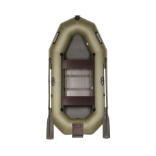 Лодка Bark B-260ND двухместная, гребная, передвижные сиденья, реечный настил, навесной транец