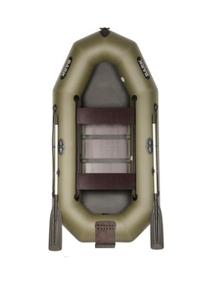 Лодка Bark B-260NDK двухместная, гребная, передвижные сиденья, навесной транец, слань-книжка