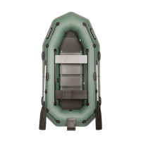 Лодка Bark B-270NPDK двухместная, гребная, привальный брус, 4 ручки, передвижные сиденья, навесной транец, слань-книжка