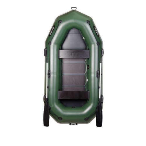 Лодка Bark B-270P двухместная, гребная,  привальный брус, 4 ручки, фикс.сиденья, реечный настил