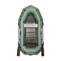 Лодка Bark B-270PDK двухместная, гребная, привальный брус, 4 ручки, передвижные сиденья, слань-книжка