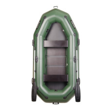 Лодка Bark В-280Р трехместная гребная, фикс.сиденья, привальный брус, 4 ручки, реечный настил