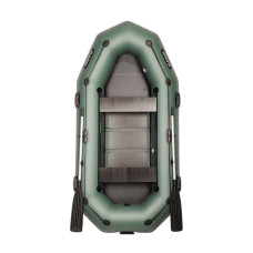 Лодка Bark В-280РDK трехместная гребная, привальный брус, 4 ручки, передвижные сиденья, слань-книжка