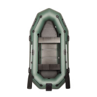 Лодка Bark B-280NPD трехместная гребная, привальный брус, 4 ручки, передвижные сиденья,  реечный настил, навесной транец
