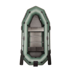 Лодка Bark B-280NPD трехместная гребная, привальный брус, 4 ручки, передвижные сиденья,  реечный настил, навесной транец
