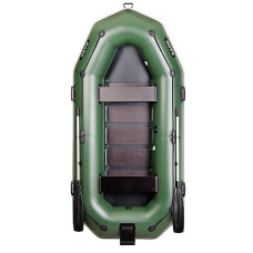 Лодка Bark B-300NP трехместная гребная, привальный брус, 4 ручки, фикс.сиденья, реечный настил, навесной транец