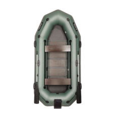 Лодка Bark B-300NPD трехместная гребная, привальный брус, 4 ручки, передвижные сиденья, реечный настил, навесной транец