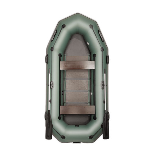 Лодка Bark B-300PD трехместная гребная, привальный брус, 4 ручки, передвижные сиденья, реечный настил