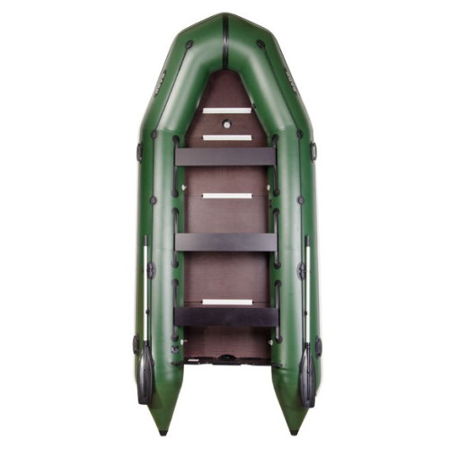 Лодка Bark BT-420S восьмиместная моторная, килевая со сплошным разборным настилом, передвижные сиденья