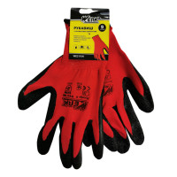 (WE2110) Рукавички ПЕ червоні, з чорним латексним покриттям р.10 WERK (WE2110) Рукавички ПЕ червоні, з чорним латексним покриттям р.10 WERK