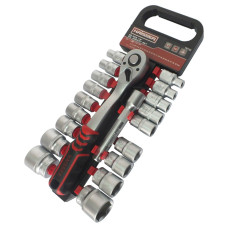 (70112) Набір насадок торцевих з тріскачкою 1/2", 20 од.. HAISSER