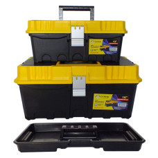 2-1316 Набір ящиків для інструментів металеві замки 13"+16" СТАЛЬ