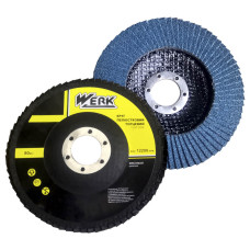 Круг лепестковый корунд циркония P36, 125х22,23 Т29 (WERK)