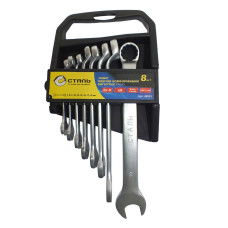 (48041) Набір ключів комбінованих вигнутих 12шт, CR-V, сатін СТАЛЬ