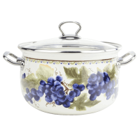 Виноградна гілка Premium GT-T-224-G Каструля TM GUSTO 24 см, 5,7 л