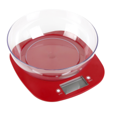 ВЕСЫ (ДЛЯ КУХНИ) - KES-1PR (красные, с чашей, макс-5кг) NEW (GRUNHELM)