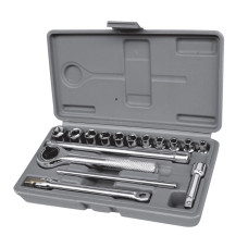 (70090) Набір насадок торцевих з тріскачкою та подовжув. 17од. СВІТЯЗЬ