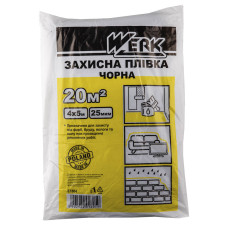 (37304) Плівка П/Е захисна чорна 4x5м, 25мкм WERK