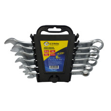 (48005)Набор ключей комбинированных- CRV 6 шт. мат, пласт упак (СТАЛЬ)