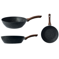 GT-2103-24 СКОВОРІДКА ГЛИБОКА GUSTO, покриття GRANITE, 240x68 мм