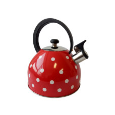 GT-1402-25/2 ЧАЙНИК ЗІ СВИСТКОМ GUSTO (черв гор), 2,5 л