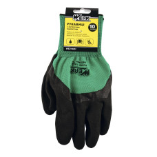 (WE2148H) Рукавички ПЕ зелені, з чорним латексним покриттям WERK з підв.
