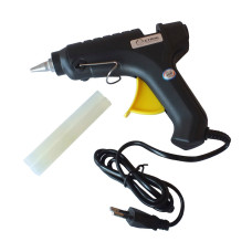 ПИСТОЛЕТ КЛЕЕВОЙ - 40W (со стержнями, 80140) (СТАЛЬ)