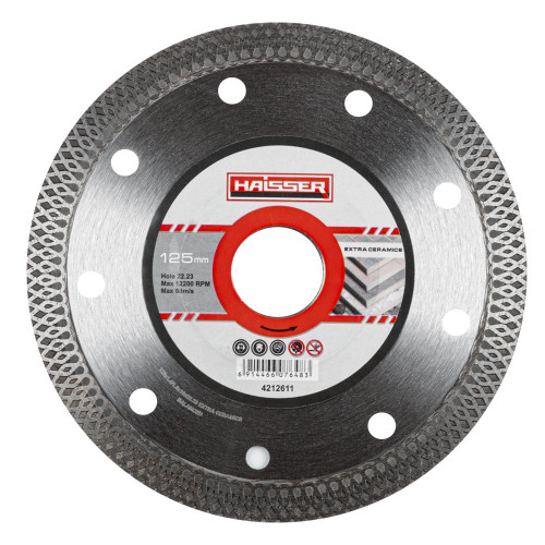 Круг алмазний EXTRA CERAMICS 125x1,4x22,23 (HAISSER) 4212611 купить по оптовой цене с доставкой в магазине Ellada.com.ua