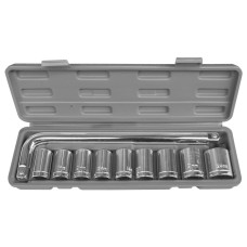 (70092) Набір насадок торц. з тріскачкою та Г-под. ворот.10од. СВІТЯЗЬ