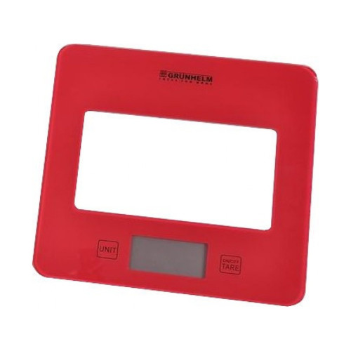 Grunhelm KES-1S Весы кухонные (красный) купить по оптовой цене с доставкой в магазине Ellada.com.ua