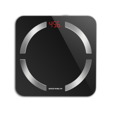 ВЕСЫ (ФИТНЕС) - BES-30BFS (Черный, квадрат.,макс-180кг) (GRUNHELM)