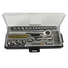 (70093) Набір насадок торц. з тріскачкою та подовжувю. 36 од. СВІТЯЗЬ